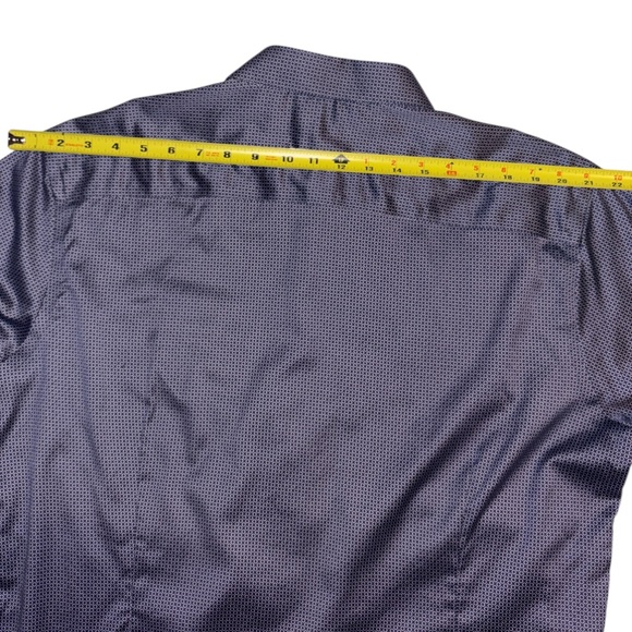 Egara Mens Button Down Dress Shirt Long Sleeve Non Iron Slim Fit Blue XL - Picture 6 of 12